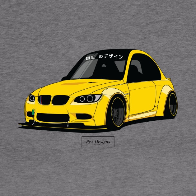 BMW E92 (Yellow) by RexDesignsAus